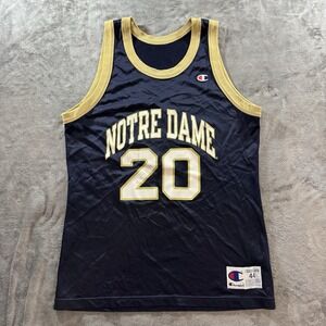 Vintage Notre Dame Champion Basketball Jersey #20 Mens Size 44 Large 90s USA